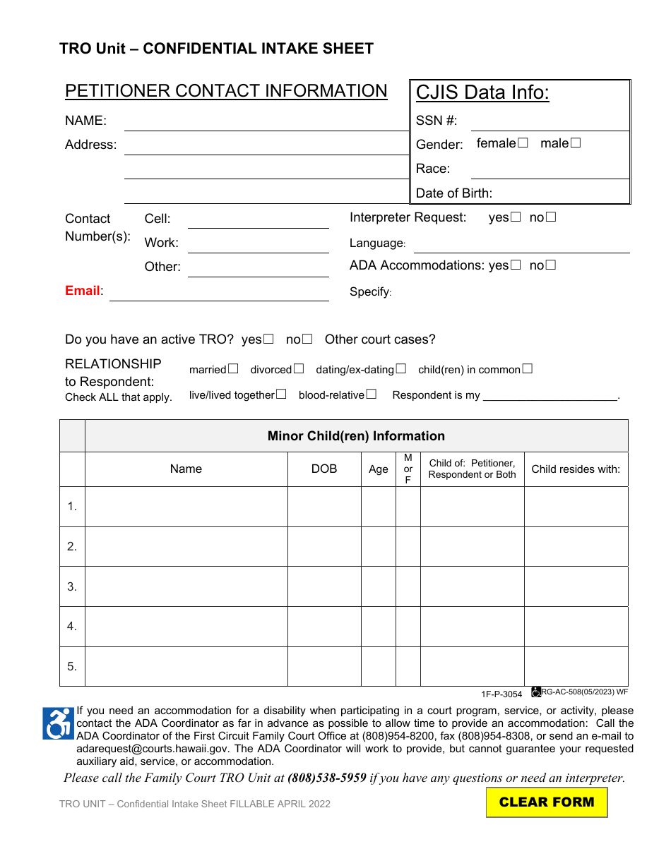 Form F P Fill Out Sign Online And Download Fillable Pdf Hawaii Templateroller