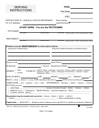 Form 1F-P-3053 Serving Instructions - Hawaii