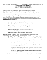 Form DHCS4000 A (DHCS4000 B) Application to Determine Eligibility and Initial/Annual Income Verification - Genetically Handicapped Persons Program (Ghpp) - California, Page 13