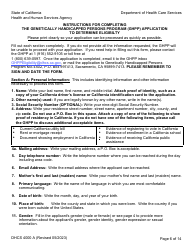 Form DHCS4000 A (DHCS4000 B) Application to Determine Eligibility and Initial/Annual Income Verification - Genetically Handicapped Persons Program (Ghpp) - California, Page 6