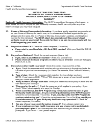 Form DHCS4000 A (DHCS4000 B) Application to Determine Eligibility and Initial/Annual Income Verification - Genetically Handicapped Persons Program (Ghpp) - California, Page 8