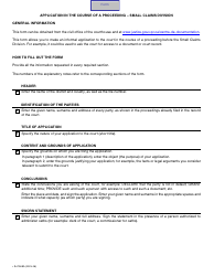 Form SJ-1268A Application in the Course of a Proceeding - Small Claims Division - Quebec, Canada, Page 2