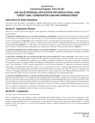 Document preview: Instructions for Form CU-301 Use Value Appraisal Application for Agricultural Land, Forest Land, Conservation Land and Farm Buildings - Current Use Program - Vermont