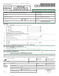 Form FGR-615 Fuel Tax and Petroleum Distributor Licensing Fee Tax Return - Vermont, Page 2