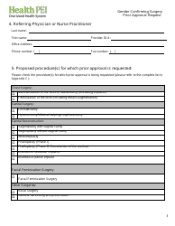 Gender Confirming Surgery Prior Approval Request - Prince Edward Island, Canada, Page 3