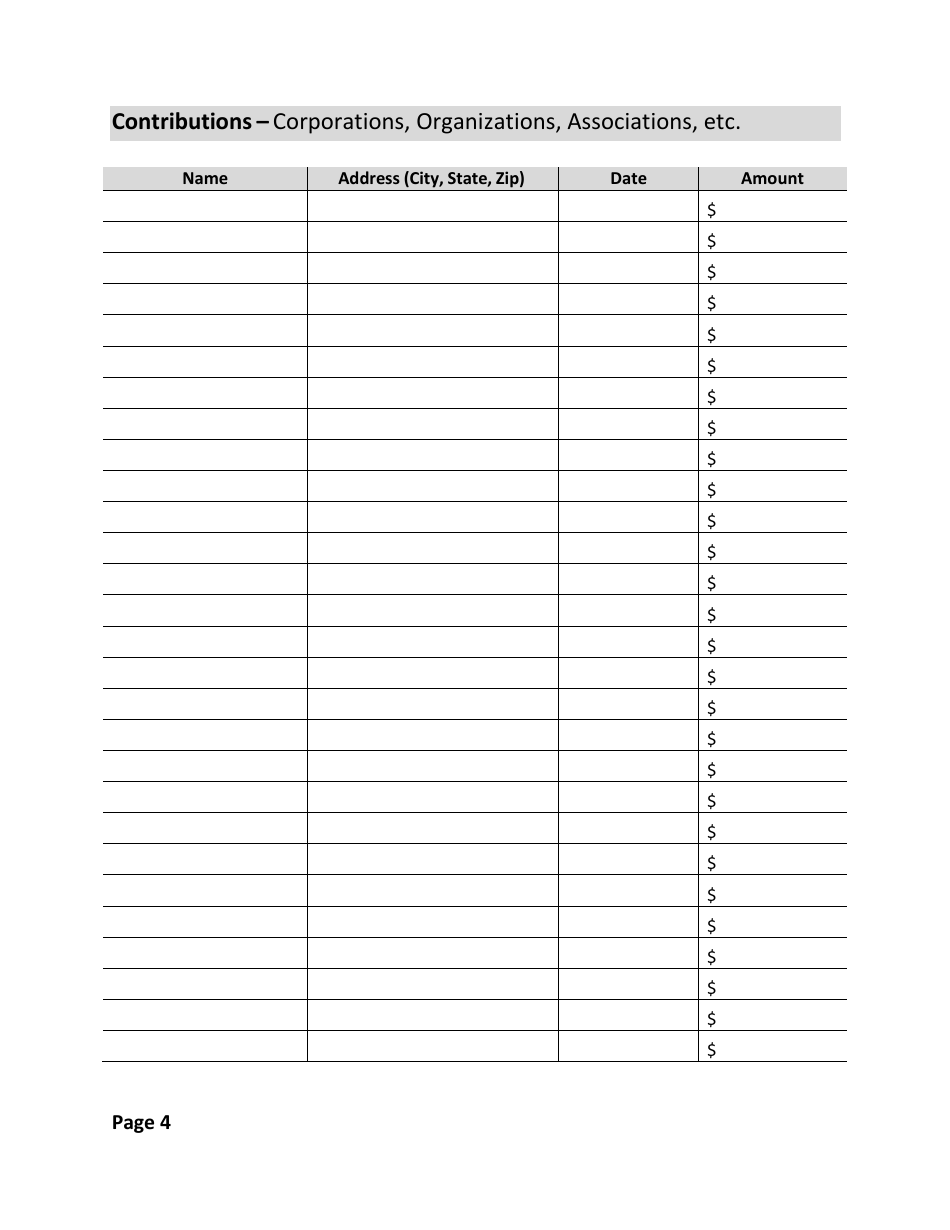 Federal Pac Contributions  Expenditures Report - County Clerk - Wyoming, Page 5