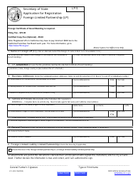 Form LP-5 Application for Registration Foreign Limited Partnership (Lp) - California, Page 2