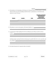 Form CC-GN-001 Petition for Guardianship of Minor - Maryland, Page 5