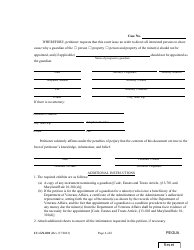 Form CC-GN-001 Petition for Guardianship of Minor - Maryland, Page 6