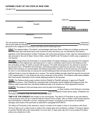Document preview: Terms of Sale - Remote Bidding Authorized - New York