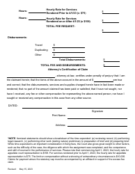 Voucher for Assigned Counsel (Criminal Appeal) - New York, Page 2