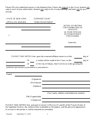 Notice of Motion for Permission to Proceed as Poor Person in Transferred Proceeding - New York, Page 2