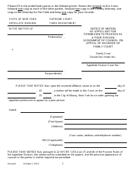 Notice of Motion by Appellant for Permission to Proceed as a Poor Person/ Assignment of Counsel on Appeal of an Order of Family Court - New York, Page 2