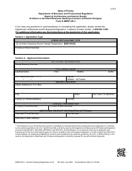 Form DBPR AR4 Architect Seeking Registration as Interior Designer - Florida, Page 3