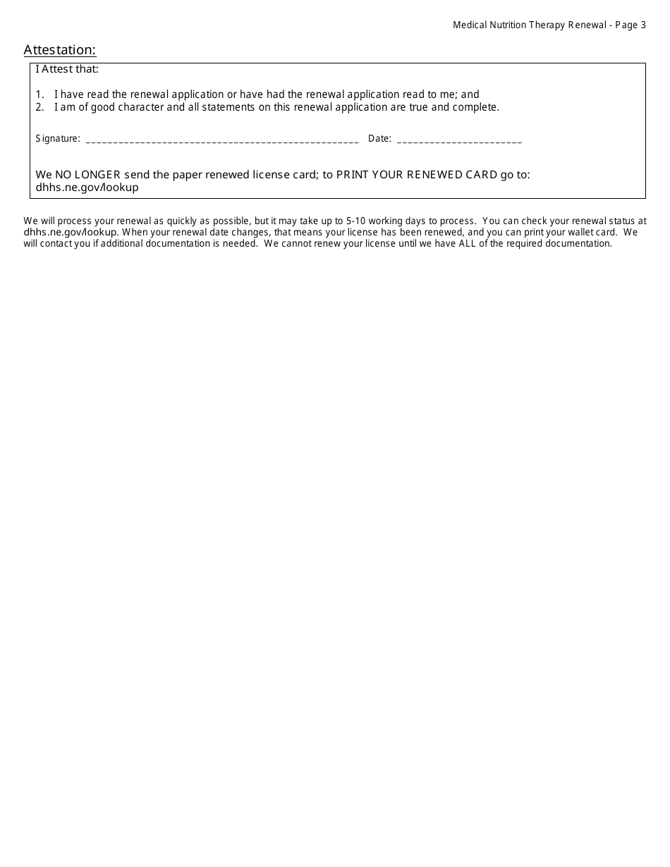 Renewal Notice - Medical Nutrition Therapy - Nebraska, Page 3