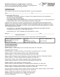 Form 232-13 Notification of Compliance Status - 40 Cfr Part 63, Subpart M (Neshap) - National Perchloroethylene Air Emissions Standards for Dry Cleaning Facilities - New York, Page 2