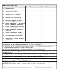 Aquatic Pesticide Purchase Permit Application - New York, Page 2