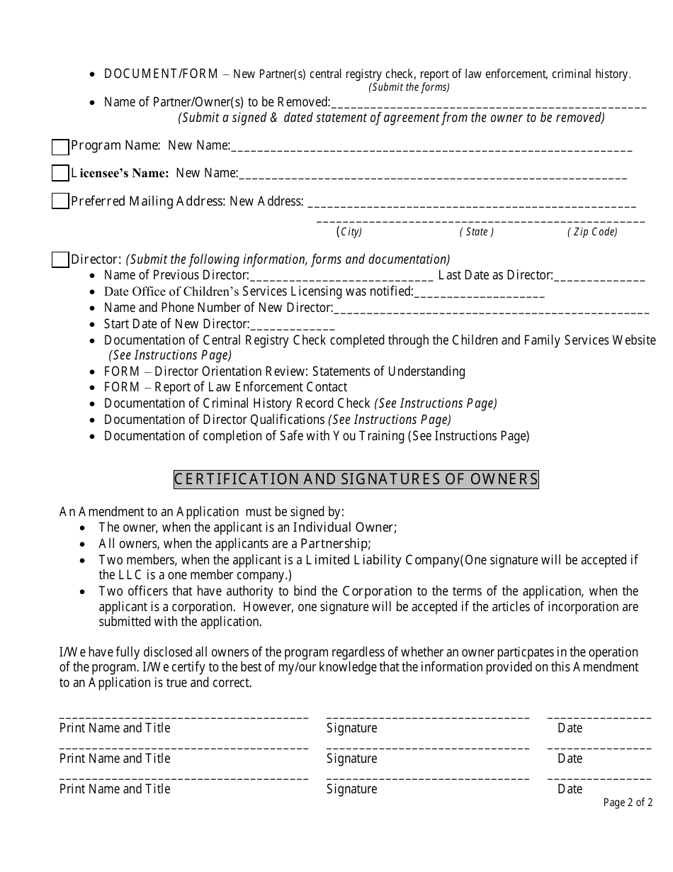 Amendment to an Application Not Including Household Member - Nebraska, Page 3