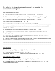 State Form 50004 Plan Review Questionnaire - Indiana, Page 5