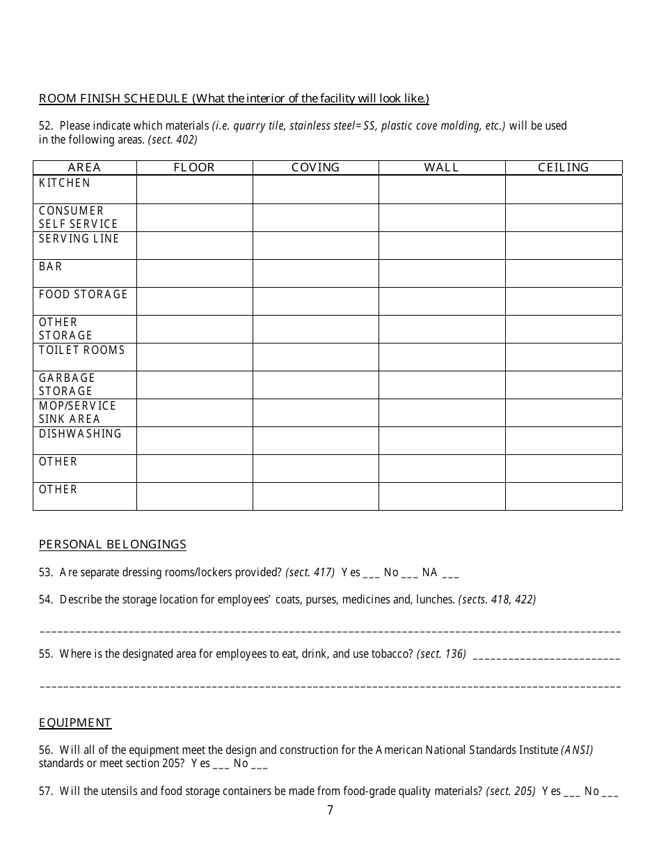 State Form 50004 Plan Review Questionnaire - Indiana, Page 7