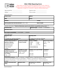 Visa/Vrsa Reporting Form - Indiana