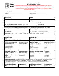 Cpo Reporting Form - Indiana
