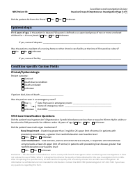 Streptococcus (Group a) Invasive Disease Investigation Form - Indiana, Page 3