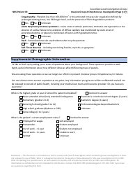 Streptococcus (Group a) Invasive Disease Investigation Form - Indiana, Page 4
