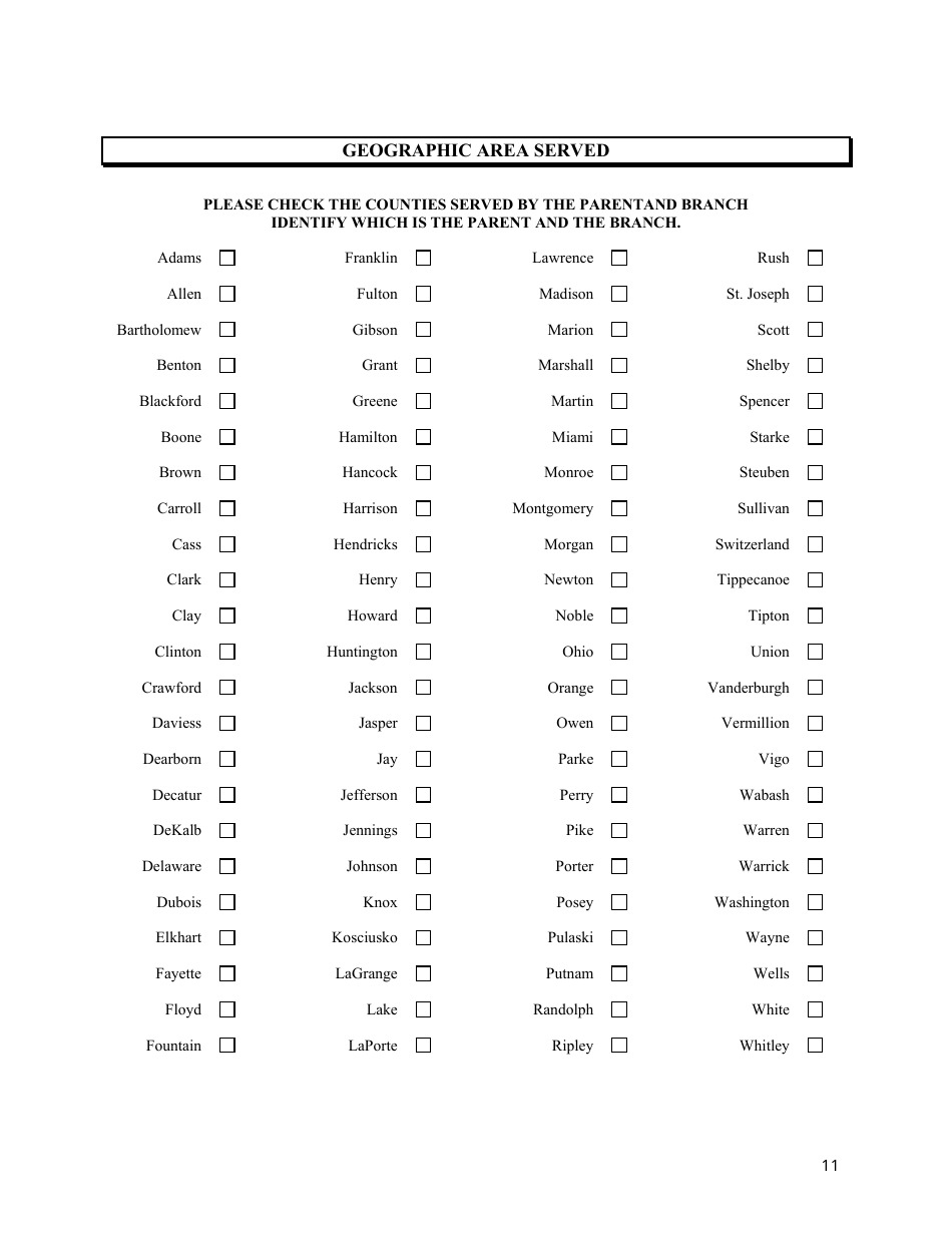State Form 53209 Branch Questionnaire for a Home Health Agency - Indiana, Page 11
