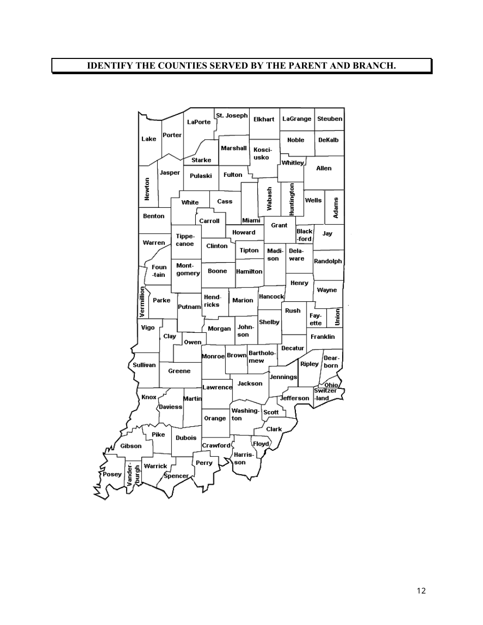 State Form 53209 Branch Questionnaire for a Home Health Agency - Indiana, Page 12