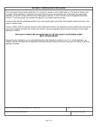 State Form 4008 Application for License to Operate a Home Health Agency - Indiana, Page 7