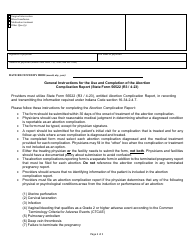 State Form 56522 Abortion Complication Report - Indiana, Page 2