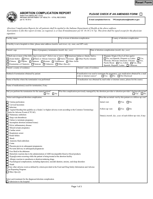 State Form 56522  Printable Pdf