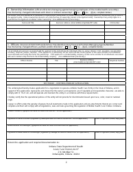 State Form 55086 Renewal of Application for Registration to Operate an out of State Mobile Health Care Entity - Indiana, Page 2