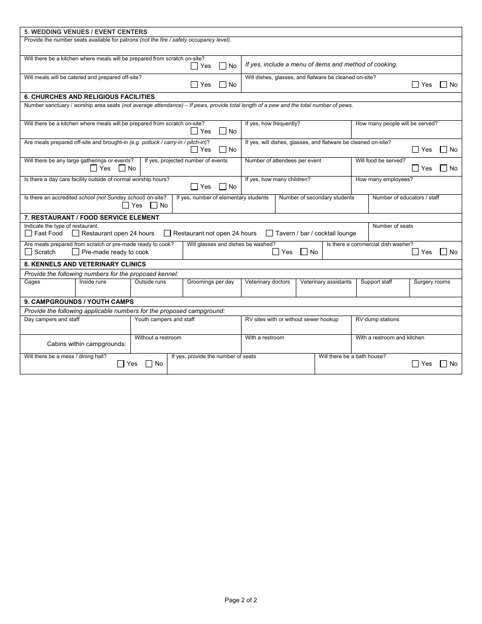 State Form 56275 Commercial on-Site Sewage System Pre-application - Indiana, Page 4