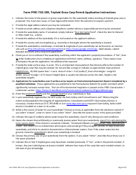Document preview: Instructions for Form PFBC-TGC005 Triploid Grass Carp Permit Application - Pennsylvania