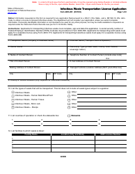 Document preview: Form 4400-205 Infectious Waste Transportation License Application - Wisconsin