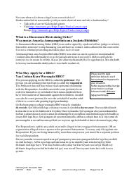 Form HAR101 Instructions - Asking for a Harassment Restraining Order (Hro) - Minnesota (English/Somali), Page 3