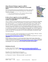 Form HAR101 Instructions - Asking for a Harassment Restraining Order (Hro) - Minnesota (English/Somali), Page 4