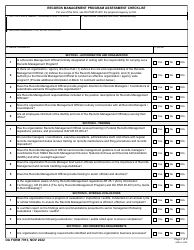 Document preview: DA Form 7913 Records Management Program Assessment Checklist
