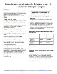 Herramienta De Deteccion Y Evaluacion Del Riesgo De La Tuberculosis (Tb) En Virginia Para Uso En Personas De 6 Anos En Adelante - Virginia (Spanish), Page 3