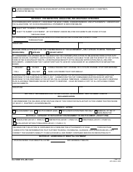 DA Form 7872 Involuntary Reassignment, Reattachment, and/or Reclassification, Page 2