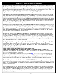 Form MVD-10353 Application for Military Service Special Plate - New Mexico, Page 2