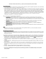 Form 603 Initial Association Registration - Nevada, Page 3