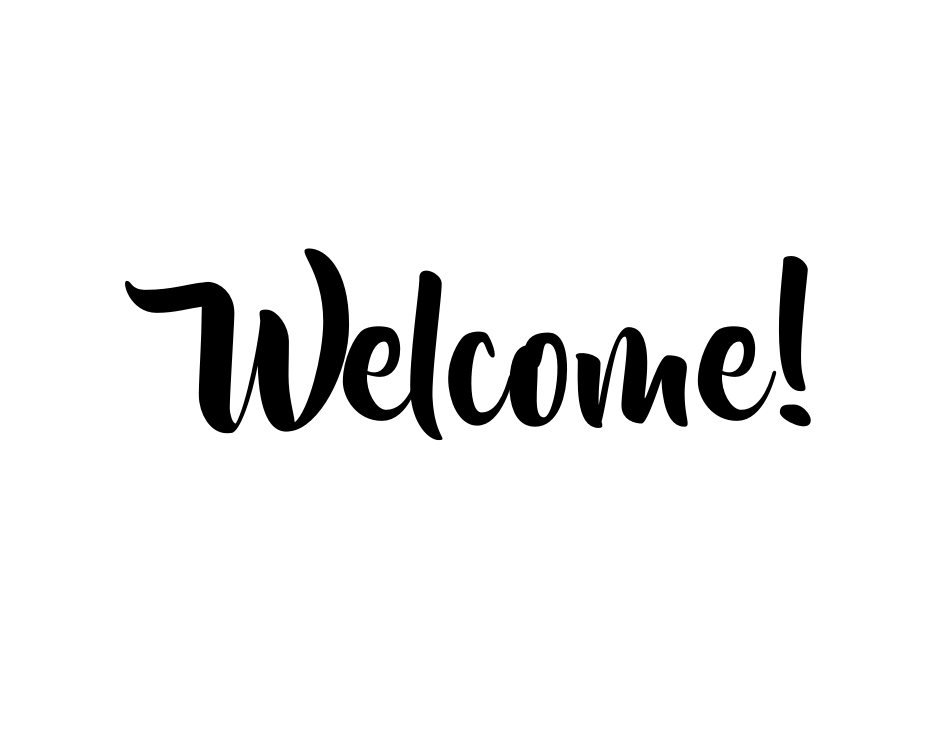 Wooden Welcome Sign Template - White