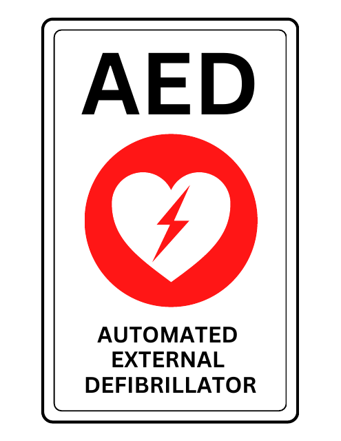 Aed Sign Template