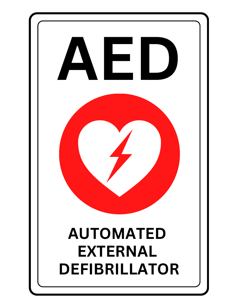 Aed Sign Template Image Preview