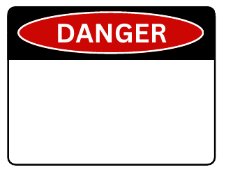Document preview: Danger Sign Template - Blank