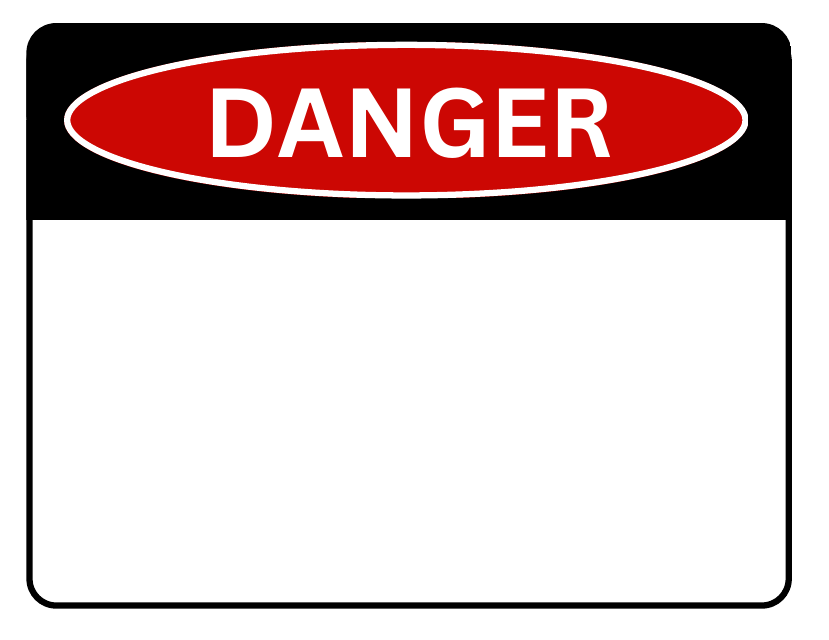 Danger Sign Template - Blank
