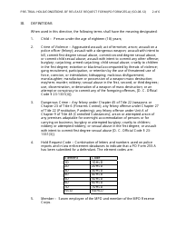 PD Form 255-A Pre-trial Hold/Conditions of Release Request Form - Washington, D.C., Page 2